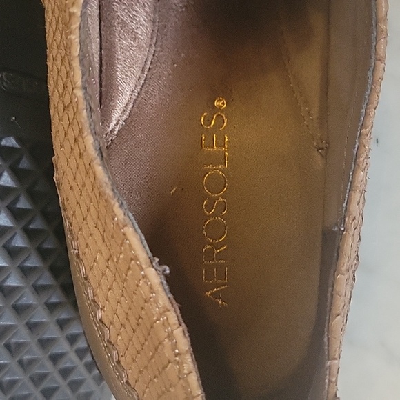 AEROSOLES Taupe Leather Oxfords 9M - Picture 10 of 14